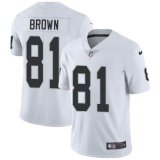 Oakland Raiders #81 Tim Brown Nike white Color Rush Limited Jerseys