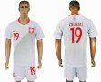 2018 world cup Poland Team #19 ZIELINSKI white soccer jersey home