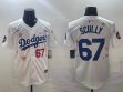 2025 Nike Los Angeles Dodgers #67 Honor Vin Scully white fashion majestic baseball jerseys Sakura plate