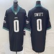 Philadelphia Eagles #0 Swift Black Color Rush Limited Jersey-BD