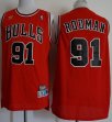 Adidas Chicago Bulls #91 Dennis Rodman Red NBA basketball Jerseys-688