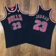 Chicago Bulls #23 Michael Jordan black basketball jersey Champion patch-LC
