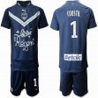 2019-2020 Girondins de Bordeaux #1 COUSTIL blue soccer jersey home