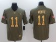 Nike Philadelphia Eagles #11 Carson Wentz green gold fashion Color Rush Limited Jersey
