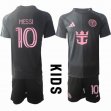 2025-2026 Club Internacional de Fútbol Miami #10 Messi black gray kid soccer jerseys away