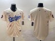 2025 Nike Los Angeles Dodgers blank beige fashion majestic baseball jerseys Sakura plate