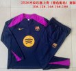 2025-2026 Barcelona club blue purple kid soccer uniforms with Long Trousers E2502