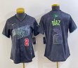 Women Nike Tampa Bay Rays #2 Yandy Diaz black majestic baseball jersey city version 02