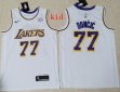 Youth Jordan Brand Los Angeles Lakers Luka Doncic #77 white NBA Basketball jersey