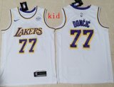 Youth Jordan Brand Los Angeles Lakers Luka Doncic #77 white NBA Basketball jersey
