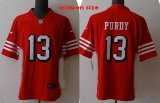 Women Nike San Francisco 49ers #13 Brock Purdy Red Throwback Color Rush Limited Jersey
