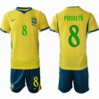 2026-2027 Brazil team #8 PAQUETA yellow blue black soccer jerseys home