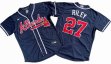 Atlanta Braves 27# Austin Riley Nike Navy Alternate Replica Player Name Jersey