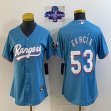 2023 Champions Women Nike Texas Rangers #53 Adolis Garcia blue majestic baseball jerseys-BD