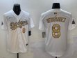 2025 Nike Los Angeles Dodgers #8 Enrique Hernandez white gold fashion majestic baseball jerseys