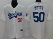 Nike Los Angeles Dodgers Mookie Betts white majestic baseball Jersey-LT