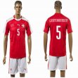 2015-2016 Switzerland national team LUSTENBERGER #5 jerseys red home