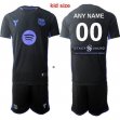 Custom Barcelona club black kid soccer jerseys Joint name