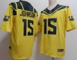Ducks #15 Tez Johnson yellow college football jerseys