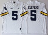 Jordan Brand Michigan Wolverines Jabrill Peppers 5 white College Football Jersey-PNS