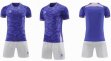 Custom purple white soccer jerseys