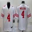 Nike San Francisco 49ers #4 Nick Mullens White Color Rush Limited Jersey-BD