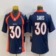 Women Nike Denver Broncos #30 Terrell Davis blue Color Rush Limited Jerseys