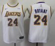 Youth Nike Los Angeles Lakers #24 Kobe Bryant white basketball jersey-S8