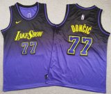 Youth Nike Los Angeles Lakers Luka Doncic #77 purple NBA Basketball jerseys city version-HL