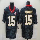 Nike Kansas City Chiefs #15 Patrick Mahomes black camo Color Rush Limited Jersey-BD