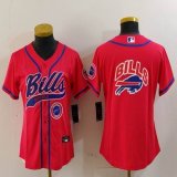 Women Buffalo Bills red nike baseball jerseys Joint name-BD 02