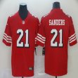 49ers #21 Deion Sanders red nike Color Rush Limited Jersey-BD