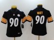 Women Nike Pittsburgh Steelers #90 T. J. Watts Black Color Rush Limited Jersey