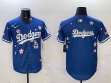 2025 Nike Los Angeles Dodgers blank blue fashion majestic baseball jerseys Sakura plate 01