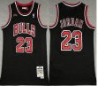 Chicago Bulls #23 Michael Jordan black Throwback nba basketball jerseys-XD