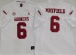 Oklahoma Sooners #6 Baker Mayfield white college football jerseys