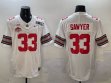Ohio State Buckeyes #33 Jack Sawyer white college football jerseys with 2025 championship patch