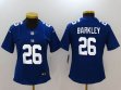 Women Nike New York Giants #26 Saquon Barkley blue color Rush Limited Jersey