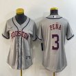 Youth Nike Houston #3 Jeremy Pena gray majestic baseball jerseys-BD