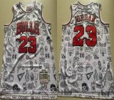Chicago Bulls #23 Michael Jordan throwback basketball jersey-XD