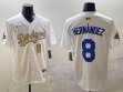 2025 Nike Los Angeles Dodgers #8 Enrique Hernandez white gold fashion majestic baseball jerseys 03