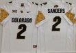 Colorado Buffaloes #2 Shedeur Sanders white college football jerseys-PNS 02