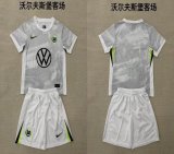 2025-2026 Wolfsburg club gray kid soccer jerseys away