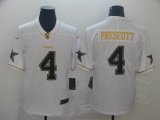 Nike Dallas Cowboys #4 Dak Prescott white throwback Color Rush Limited Jersey