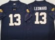 Norte Dame Fighting Irish #13 Riley Leonard navy college football jerseys