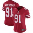 Women 49ers #91 Armstead nike red Color Rush Limited Jersey