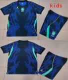 2026-2027 Brazil team blue kids soccer jerseys away