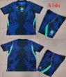 2026-2027 Brazil team blue kids soccer jerseys away