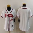 Women Nike Atlanta Braves blank white majestic baseball jerseys