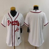 Women Nike Atlanta Braves blank white majestic baseball jerseys